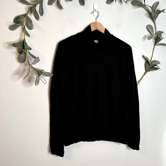 Sundry Black Mock Neck Sweatshirt - Picture 1 of 5